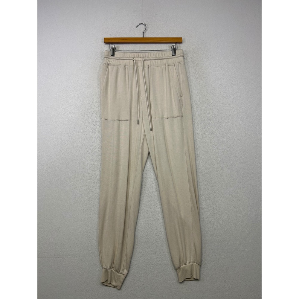 Minimalist Athleisure Workshop Republic Clothing Womens M Beige Modal Joggers